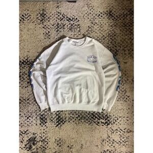 Ron Jon Surf Shop Sweatshirt Mens White Crewneck Big Back Graphic Cocoa Beach